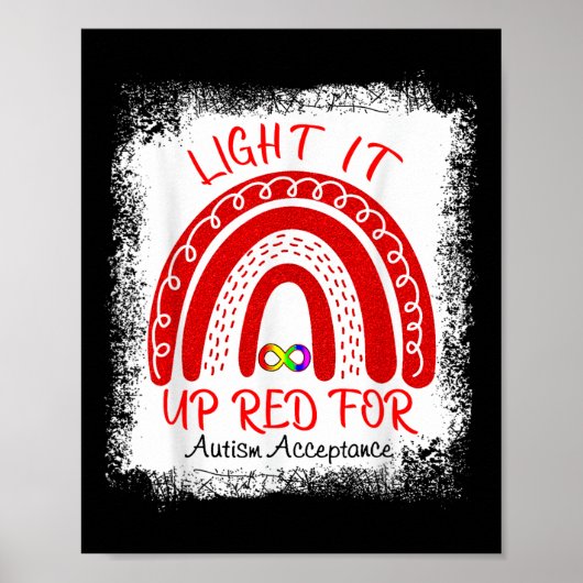 Licht het rood op voor de acceptatie van Autism Aw Poster (Voorkant)
