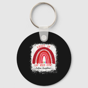 Licht het rood op voor de acceptatie van Autism Aw Sleutelhanger