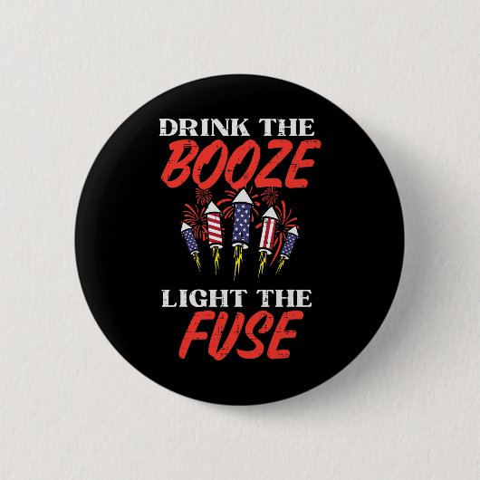 Licht het vuurwerk van het vuurwerk grappig vierde ronde button 5,7 cm (Voorkant)