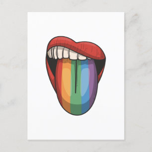 Licht homopride regenboogkleurige vlag briefkaart