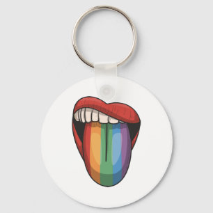 Licht homopride regenboogkleurige vlag sleutelhanger