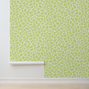 Licht Honeydew Lime Groene Giraffe Abstract Patroo Behang