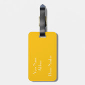 licht honing amber - voeg monogram bagagelabel toe (Achterkant verticaal)