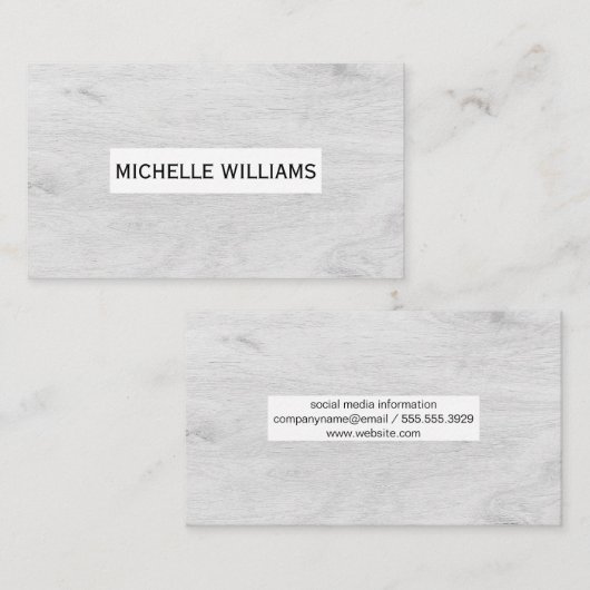 Licht Hout Graan Achtergrond Visitekaartje (Voorkant / Achterkant)