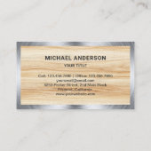 Licht Hout Grain Staal Hand Zag Handyman Carpenter Visitekaartje (Achterkant)