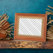 Licht hout Lijst Afbeelding Voeg uw fotoplaque toe Fotoplaat (Zijkant)