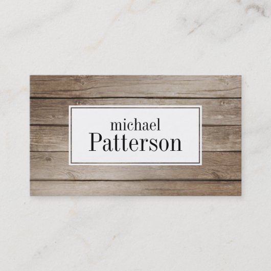 Licht hout, uiterlijk professioneel Visitekaartje (Voorkant)