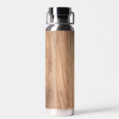 Licht houten bord met gladde houten korrels waterfles (Achterkant)