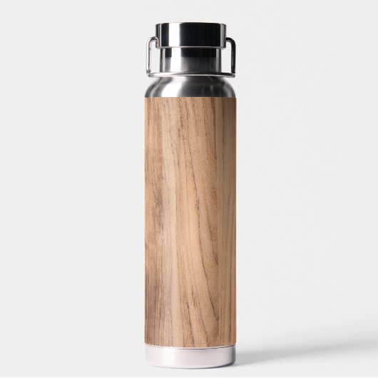 Licht houten bord met gladde houten korrels waterfles (Achterkant)