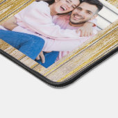 Licht houten paneel Vijf fotofamilie Bureaumat (Hoek)