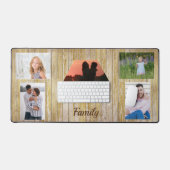 Licht houten paneel Vijf fotofamilie Bureaumat (Keyboard & Muis)