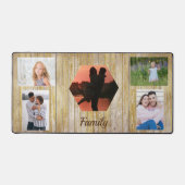 Licht houten paneel Vijf fotofamilie Bureaumat (Voorkant)