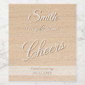 Licht houten Pine Wijn Label Wijn Etiket (Enkel label)