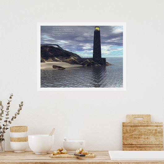 Licht huis #10 poster (Keuken)