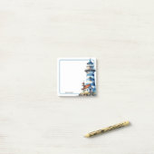 Licht huis blauw 1 notitieblok post-it® notes (Op bureau)
