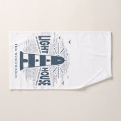 Licht huis gepersonaliseerde familienaam bad handdoek (Handdoek)