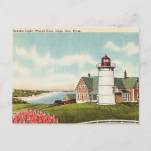 Licht huis, Houthal, Cape Cod Massachusetts Briefkaart