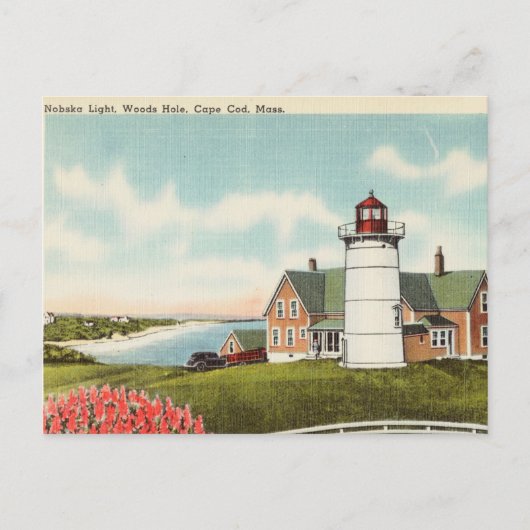 Licht huis, Houthal, Cape Cod Massachusetts Briefkaart (Voorkant)