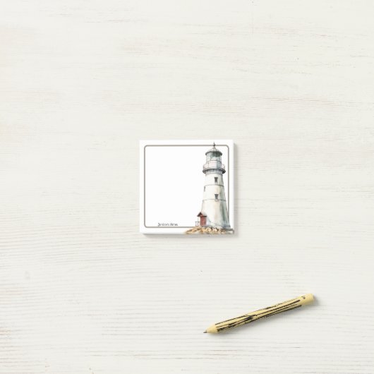 Licht huis lichtbruin 1 notitieblok post-it® notes (Op bureau)