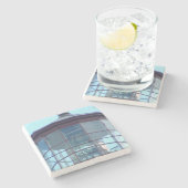 Licht Huis Marmeren Onderzetter (Zijkant)