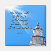 Licht huis met John 12:46 Magneet (Voorkant)