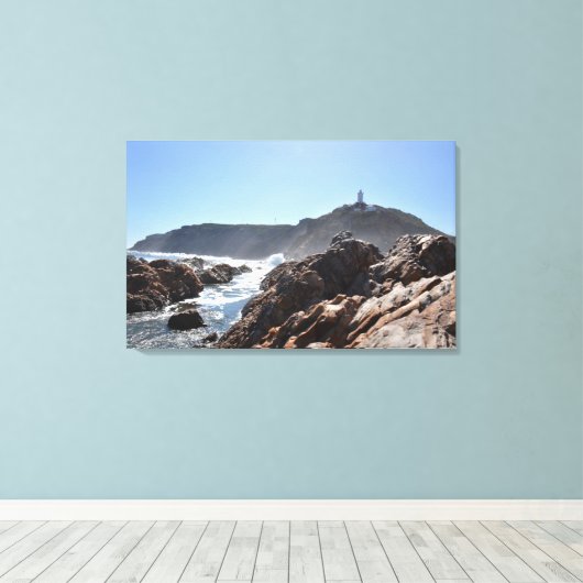 Licht huis - Mossel Bay Canvas Afdruk (Insitu (Houten vloer))