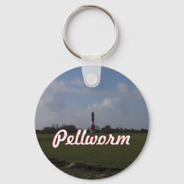 Licht huis op pellworm uit Afar Sleutelhanger