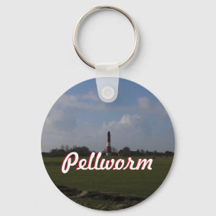 Licht huis op pellworm uit Afar Sleutelhanger