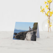Licht Huis op San Juan Island West Side Blank Kaart (Gele Bloem)