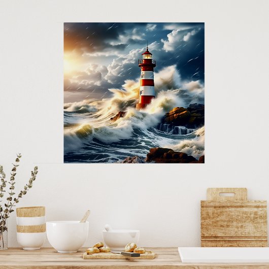 Licht huis Poster (Keuken)