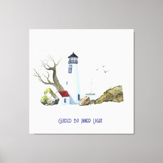 Licht huis schilderen canvas afdruk (Voorkant)