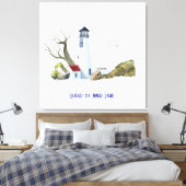 Licht huis schilderen canvas afdruk (Insitu (Slaapkamer))