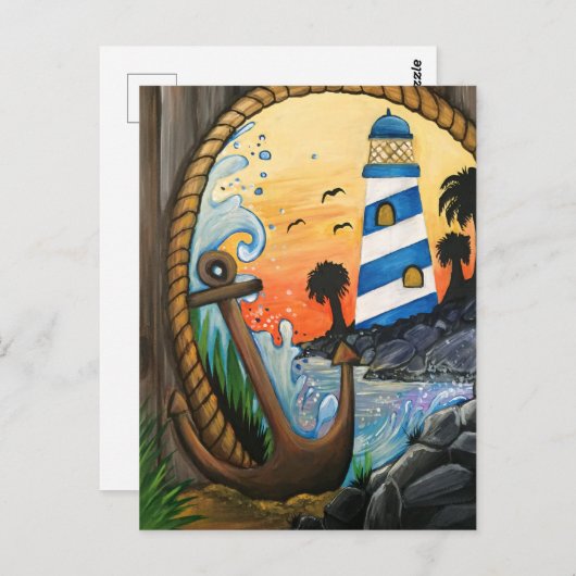 Licht huis Uitzicht Briefkaart (Voorkant / Achterkant)