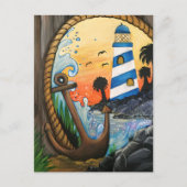 Licht huis Uitzicht Briefkaart (Voorkant)