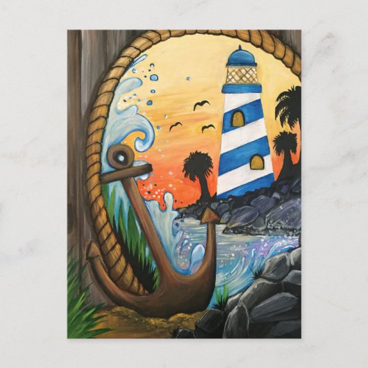 Licht huis Uitzicht Briefkaart (Voorkant)