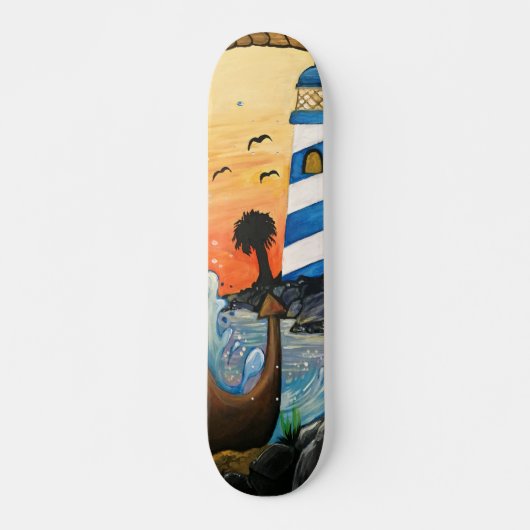 Licht huis Uitzicht Persoonlijk Skateboard (Voorkant)