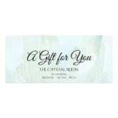 Licht Ice Blue Crystals Spa Salon Cadeaubon Reclamekaart (Voorkant)