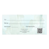 Licht Ice Blue Crystals Spa Salon Cadeaubon Reclamekaart (Achterkant)