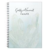 Licht Ice Blue Crystals Weddenschap Notitieboek (Voorkant)