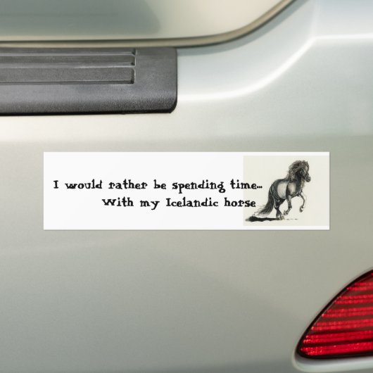Licht IJslands Bumpersticker (Op auto)