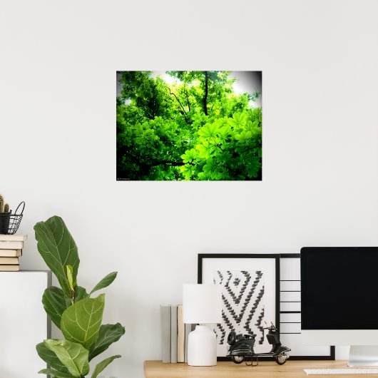 Licht in de boom poster (Thuiskantoor)