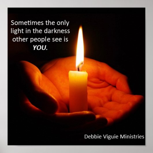 Licht in de donkere afdrukken poster (Voorkant)