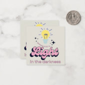 Licht in de Duisternis Kaart / Aanmoediging Kaart Notitiekaartje (Voorkant / Achterkant in situ)