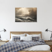 Licht in de storm canvas afdruk (Insitu (Slaapkamer))