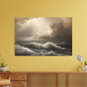 Licht in de storm canvas afdruk (Insitu (Woonkamer))