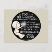 Licht in de tunnel briefkaart (Voorkant)
