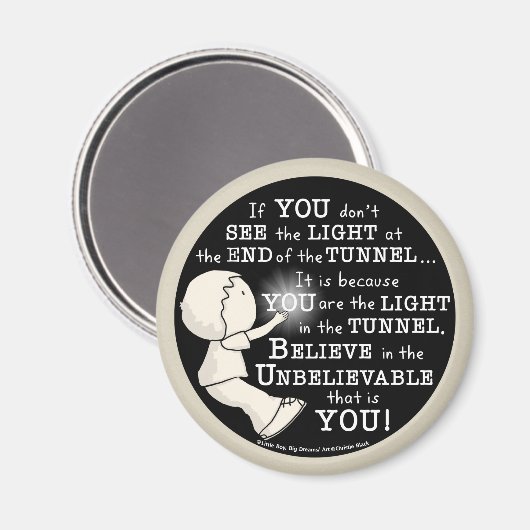 Licht in de tunnel magneet (Voorkant / Achterkant)