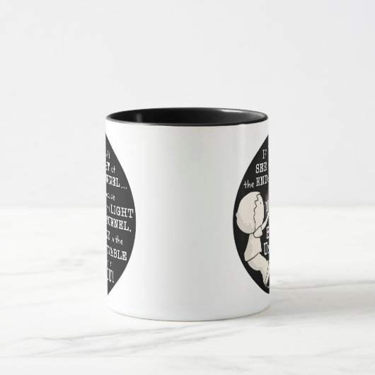 Licht in de tunnel mok (Midden)