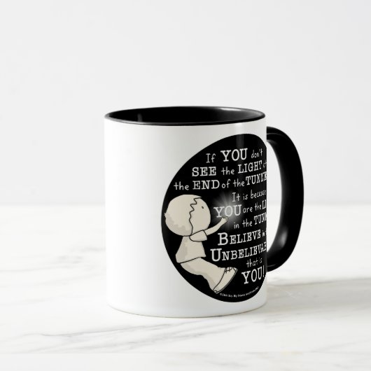 Licht in de tunnel mok (Voorkant rechts)