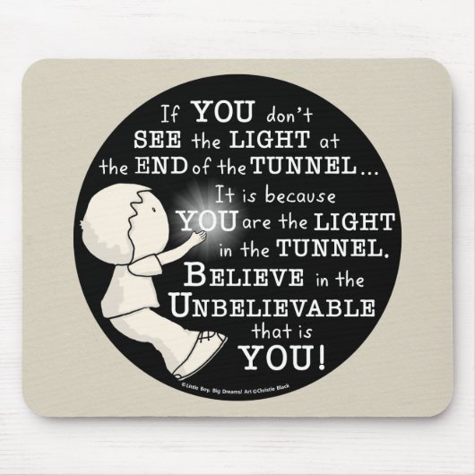 Licht in de tunnel muismat (Voorkant)